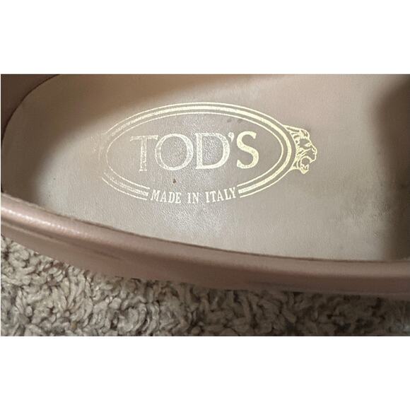 TOD'S Leather Tassel Espadrille Slip On Shoes Powder Pink Size 36.5 US 6.5 - Picture 8 of 9